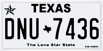TX license plate DNU7436