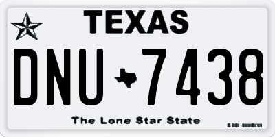TX license plate DNU7438