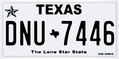TX license plate DNU7446
