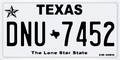 TX license plate DNU7452