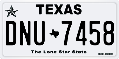 TX license plate DNU7458