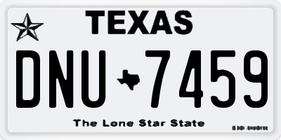 TX license plate DNU7459