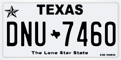 TX license plate DNU7460