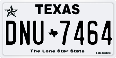 TX license plate DNU7464