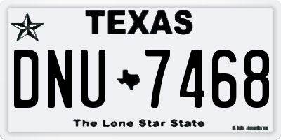 TX license plate DNU7468