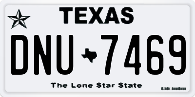 TX license plate DNU7469