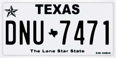 TX license plate DNU7471