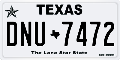 TX license plate DNU7472