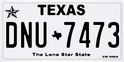 TX license plate DNU7473