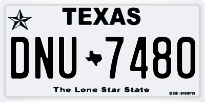 TX license plate DNU7480