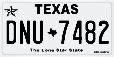 TX license plate DNU7482