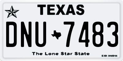 TX license plate DNU7483