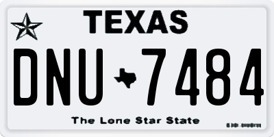 TX license plate DNU7484