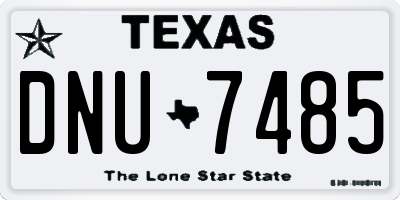 TX license plate DNU7485