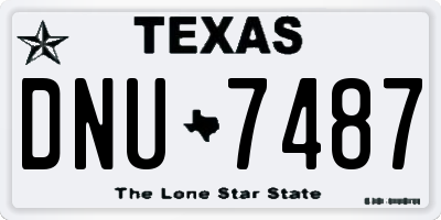 TX license plate DNU7487