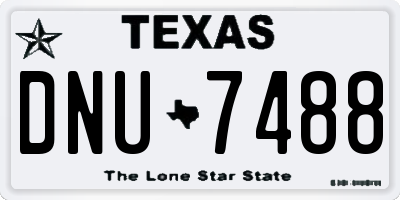 TX license plate DNU7488