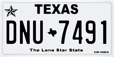 TX license plate DNU7491