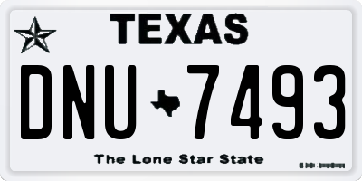 TX license plate DNU7493