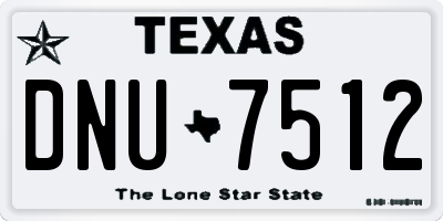 TX license plate DNU7512