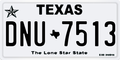 TX license plate DNU7513