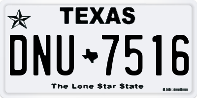 TX license plate DNU7516