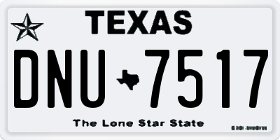 TX license plate DNU7517
