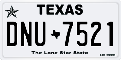 TX license plate DNU7521