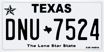 TX license plate DNU7524