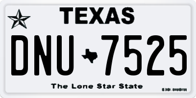 TX license plate DNU7525