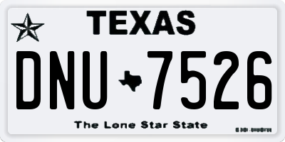 TX license plate DNU7526