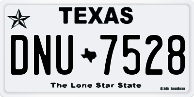 TX license plate DNU7528