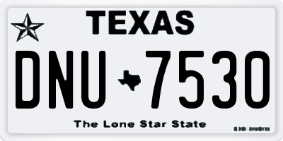 TX license plate DNU7530