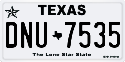 TX license plate DNU7535