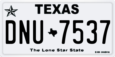 TX license plate DNU7537