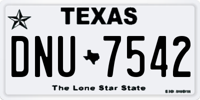 TX license plate DNU7542