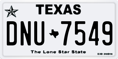 TX license plate DNU7549