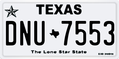 TX license plate DNU7553