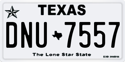 TX license plate DNU7557