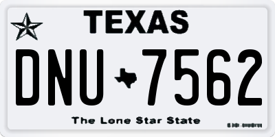 TX license plate DNU7562