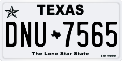 TX license plate DNU7565