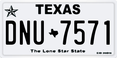 TX license plate DNU7571