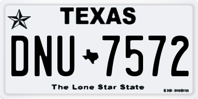 TX license plate DNU7572
