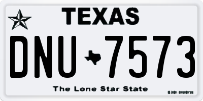 TX license plate DNU7573