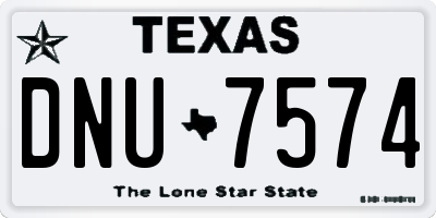 TX license plate DNU7574