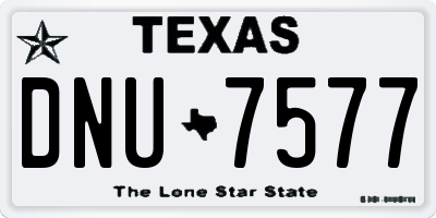 TX license plate DNU7577
