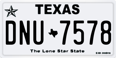 TX license plate DNU7578