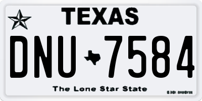 TX license plate DNU7584