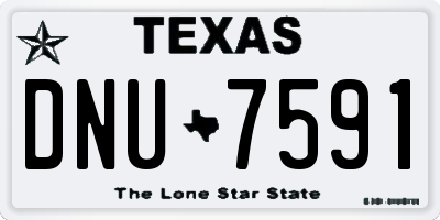 TX license plate DNU7591