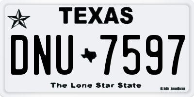 TX license plate DNU7597
