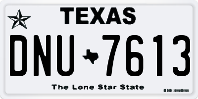TX license plate DNU7613